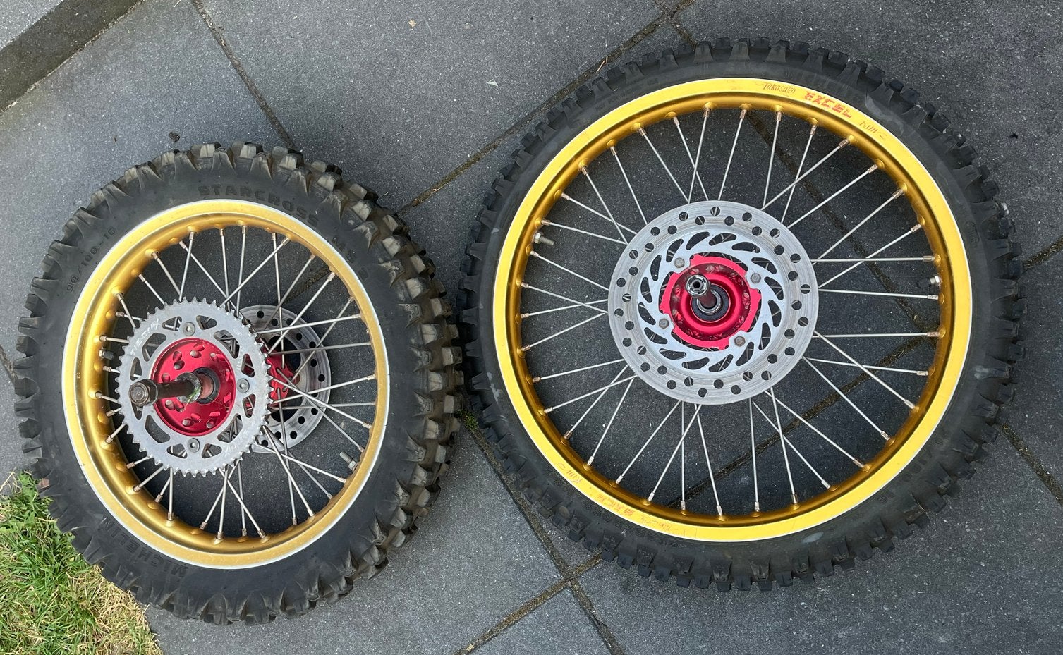 Grote wielenset Honda CRF150R 16” en 19”, Motoren, Ophalen of Verzenden, Gebruikt