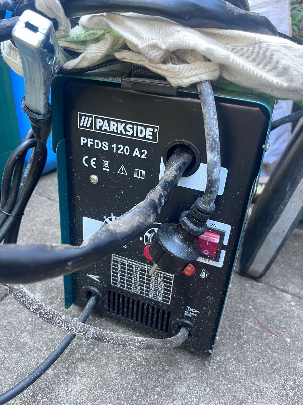 Parkside lasapparaat 120 A2, Doe-het-zelf en Verbouw, Gereedschap | Lasapparaten, Ophalen, Nieuw, Minder dan 150 ampère, Elektroden