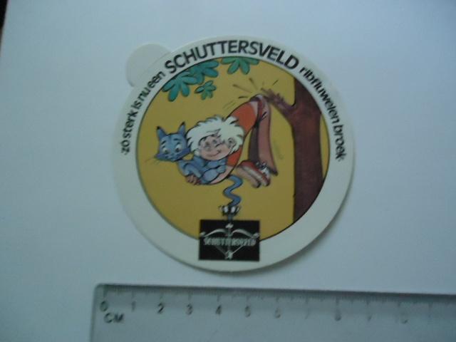 sticker oud Schuttersveld Henk kuijpers strip eppo franka pe, Verzamelen, Stickers, Verzenden, Zo goed als nieuw, Bedrijf of Vereniging
