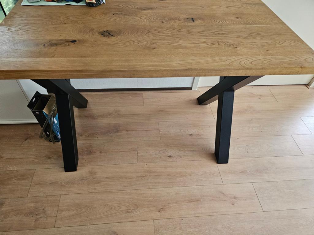 Eiken Houten bartafel nieuw staat 1.30 Lengte  x 90 breed, Ophalen, Zo goed als nieuw