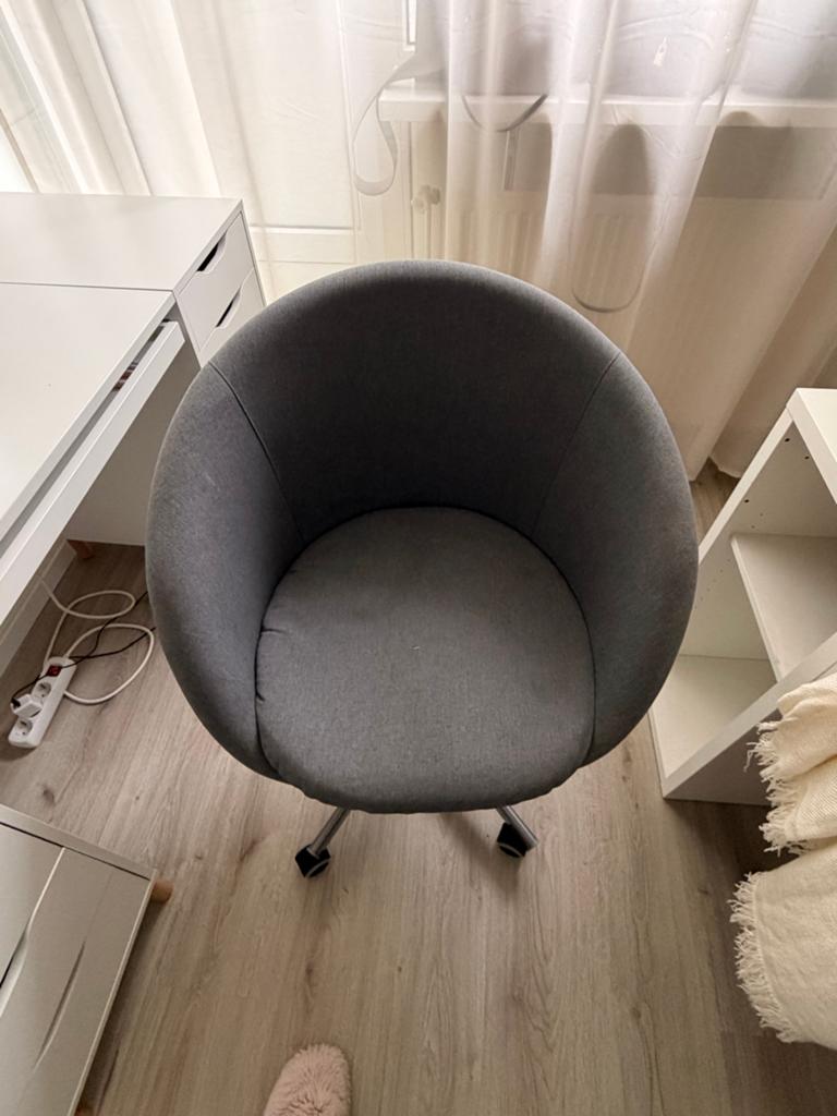 IKEA SKRUVSTA Bureaustoel Grijs - Comfortabel & Stijlvol, Ophalen, Gebruikt, Grijs, Bureaustoel