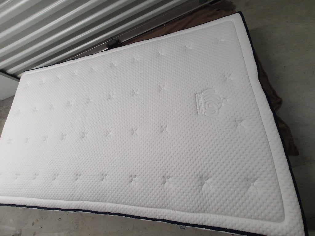 Auping bed compleet 120x200 cm, Ophalen, Verstelbaar, Wit, Zo goed als nieuw