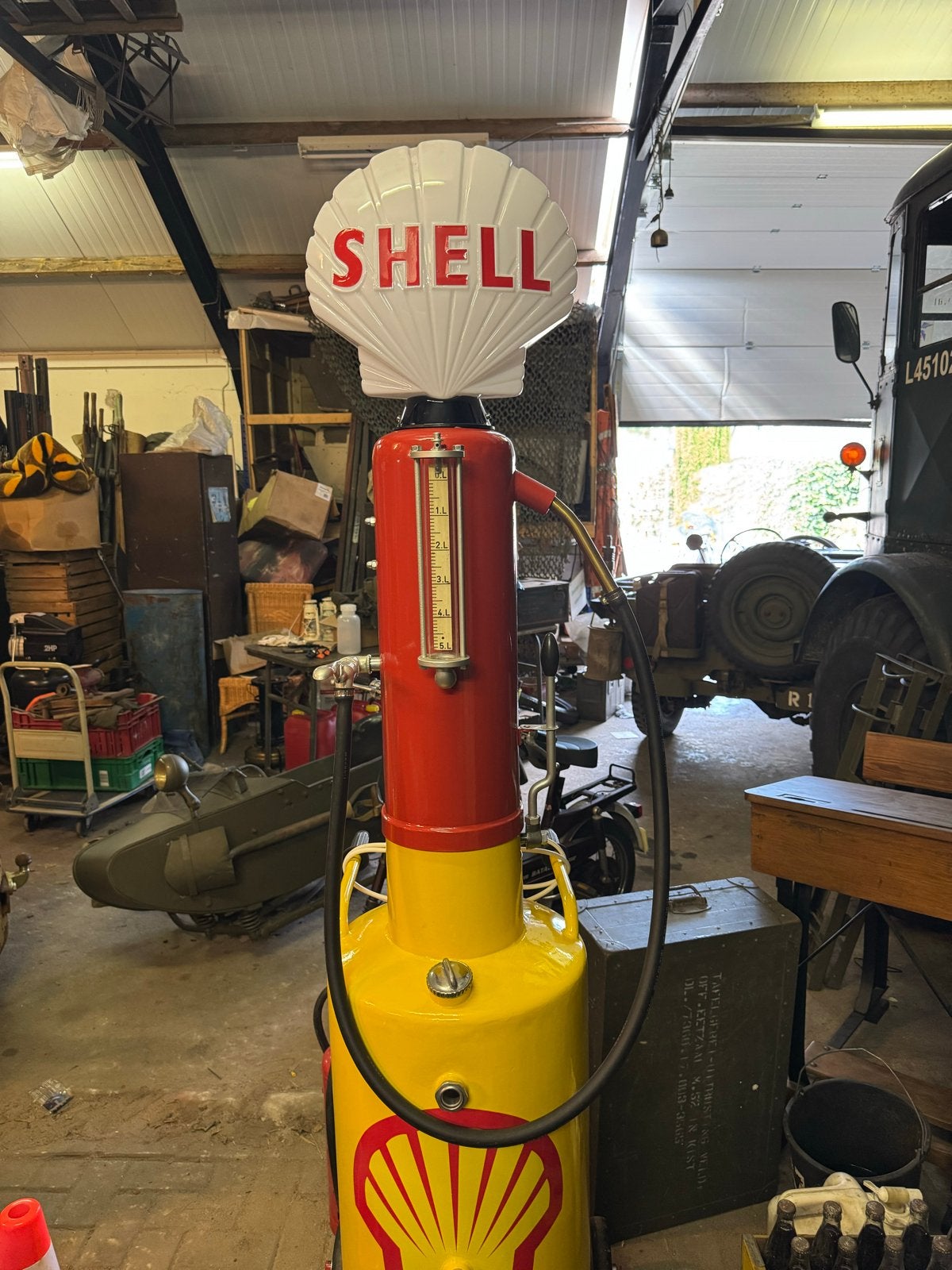 Unieke Shell Benzinepomp - Retro Blikvanger (5 Liter), Ophalen, Nvt, Nvt, Nvt