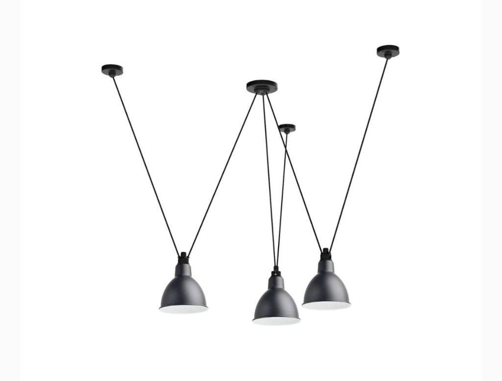 Nieuwe Les Acrobates de Gras N325 Zwart Wit, Huis en Inrichting, Lampen | Plafondlampen, Ophalen of Verzenden, Nieuw, Metaal, Industrieel met Bauhaus en Mid-Century Modern invloeden.