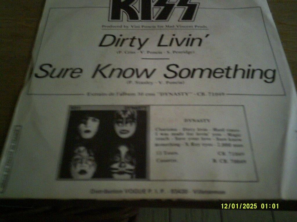 Kiss - Sure Know Something/ vinyl singel -1979., Fotohoes, Ophalen of Verzenden, Zo goed als nieuw, 7 inch