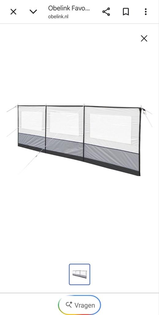 Windscherm, Caravans en Kamperen, Kampeeraccessoires, Ophalen of Verzenden, Zo goed als nieuw
