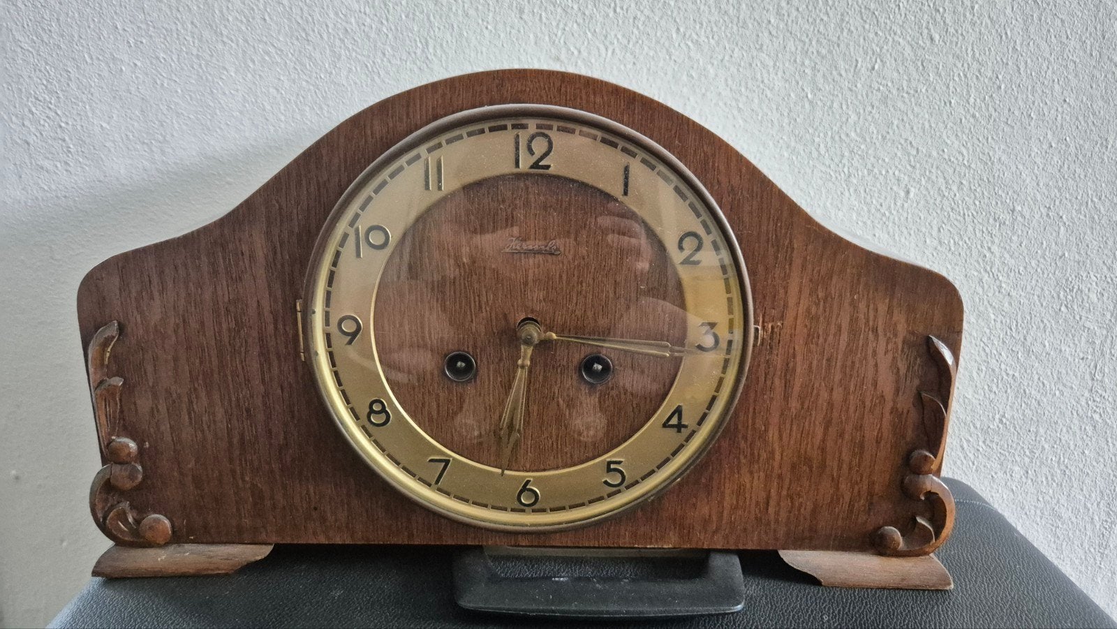 Antieke Hermle Pendule - Klassieke Tafelklok, Ophalen of Verzenden