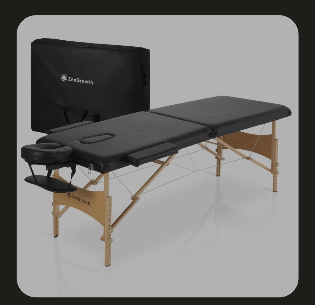Inklapbare massagetafel, zwart, Ophalen, Zo goed als nieuw, Massagetafel
