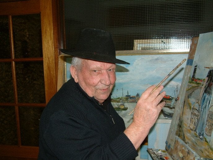 schilderijen Jac Caljouw  oude visserij op de zeil, Antiek en Kunst, Maritiem / water, Doek, Ophalen of Verzenden, Olieverf