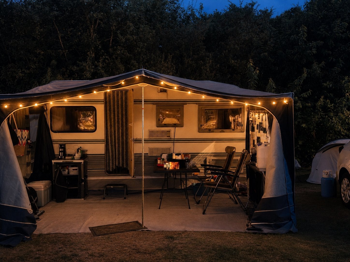 TEC Weltbummler 470 TR - Compacte en complete caravan, Caravans en Kamperen, Caravans, T.E.C., Rondzit, Omvormbare zithoek, 750 - 1000 kg