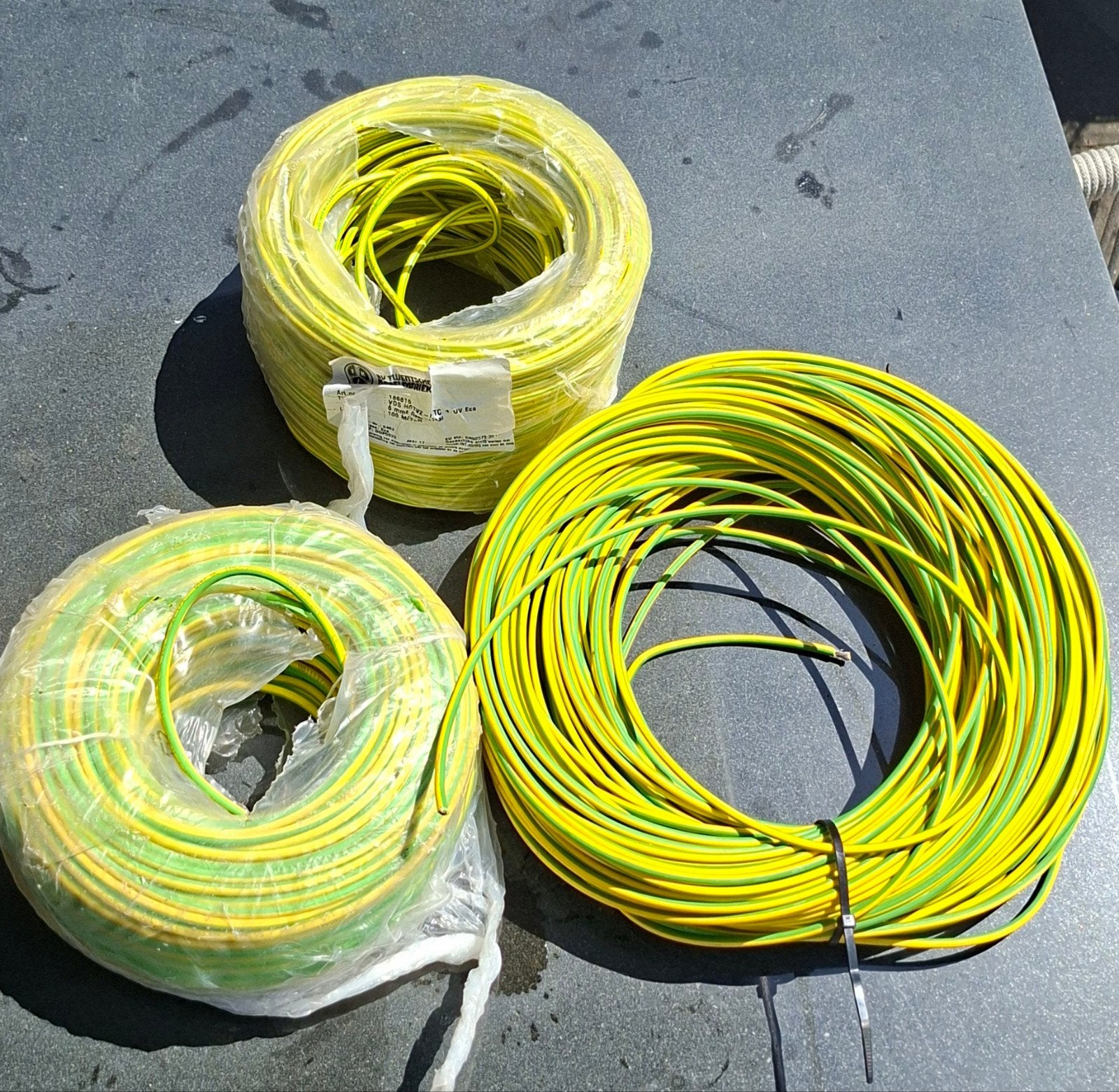 Aardedraad vertind koper 6mm - 2 rollen, Ophalen of Verzenden, Nieuw, Kabel of Snoer