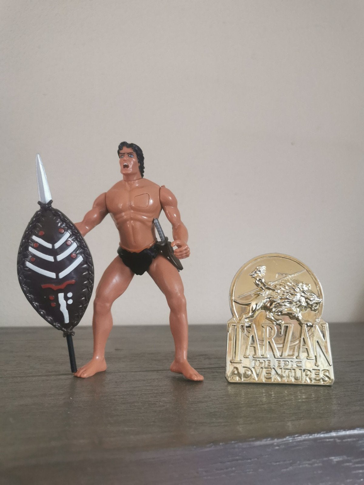 Vintage 1986  Tarzan actiefiguur met wapens, Verzenden, Zo goed als nieuw