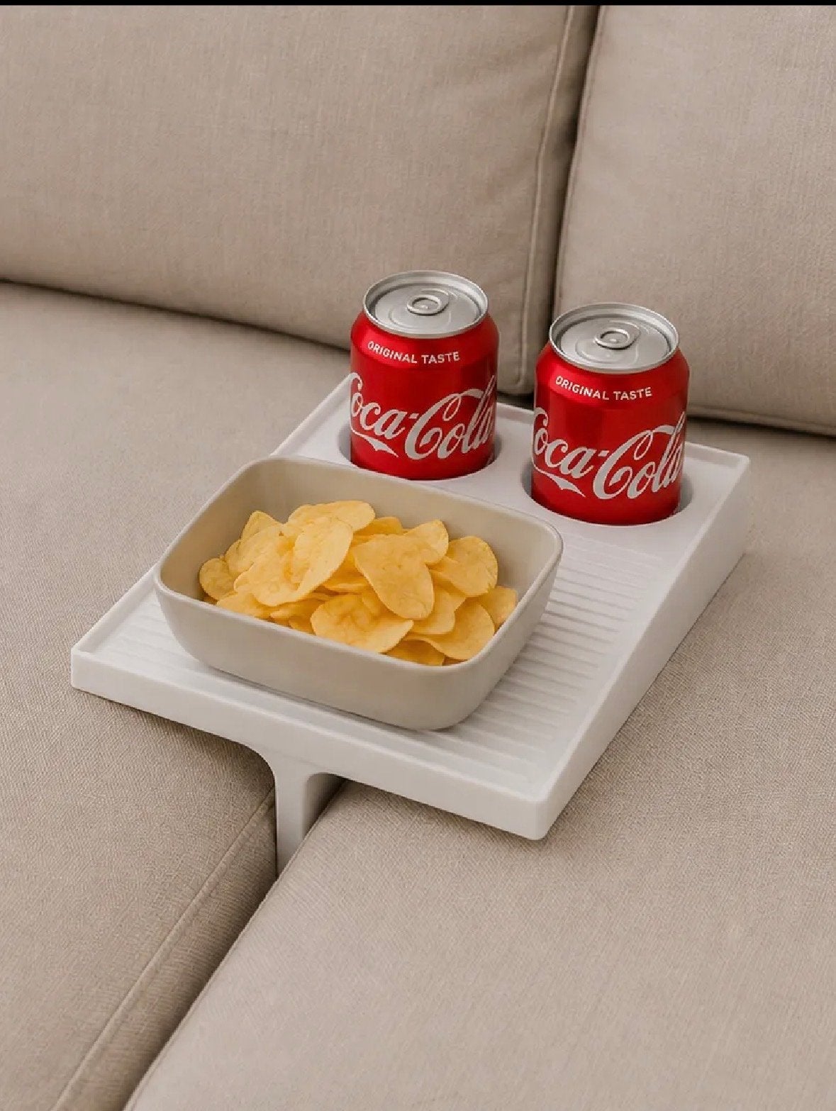 Handige bank organizer voor snacks en drankjes, Nieuw, Kunststof, Ophalen of Verzenden, Modern