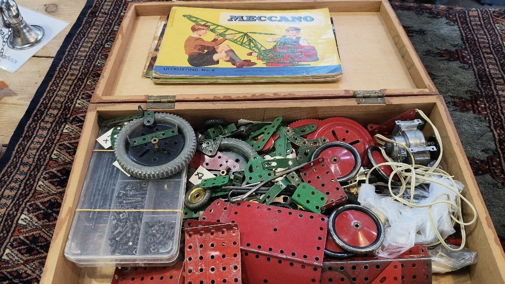 Originele Meccano set jaren 50 in houten kist, Ophalen of Verzenden