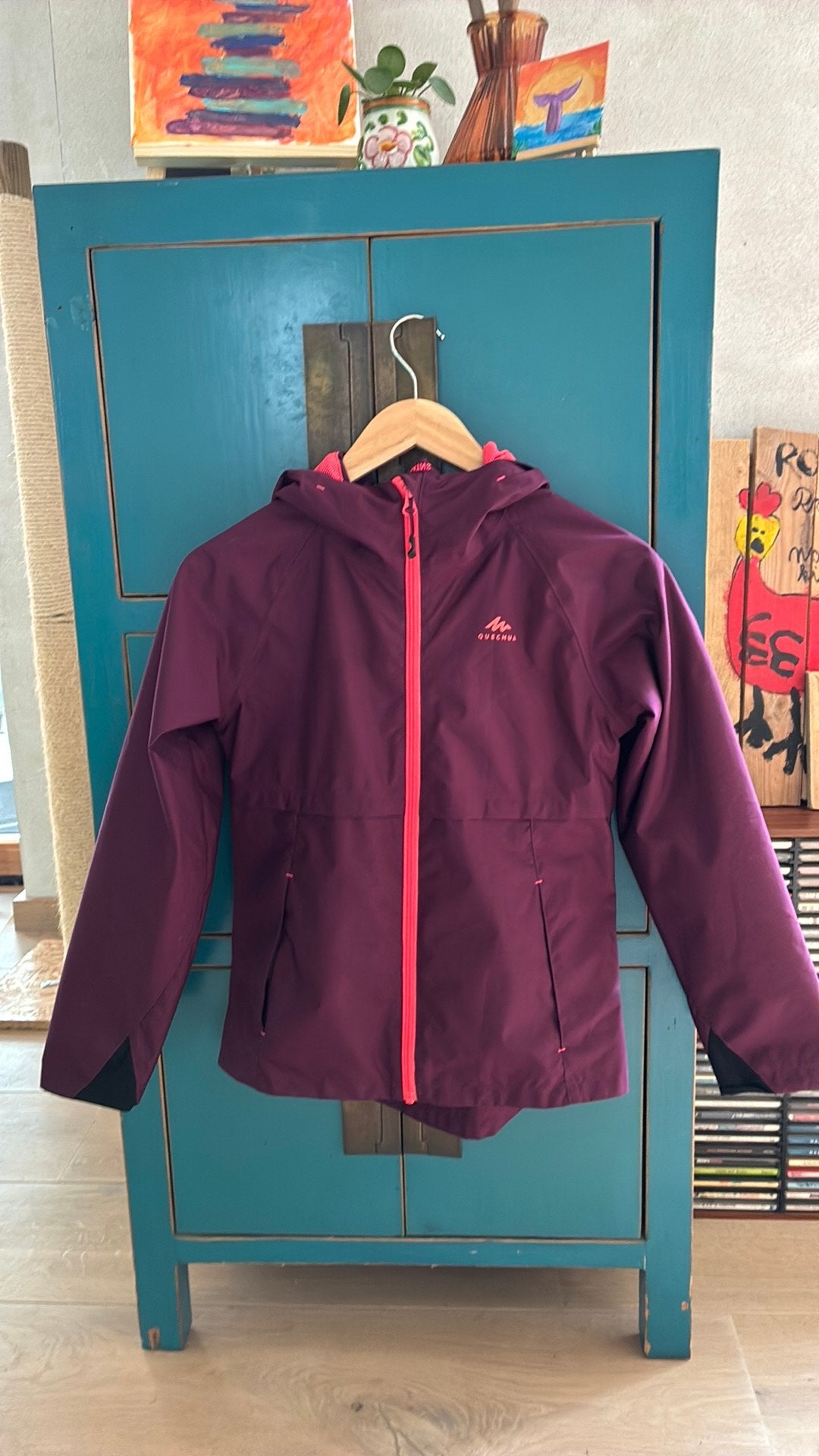 Jas Quechua maat 140/148, Kinderen en Baby's, Ophalen of Verzenden, Zo goed als nieuw, Meisje, Jas
