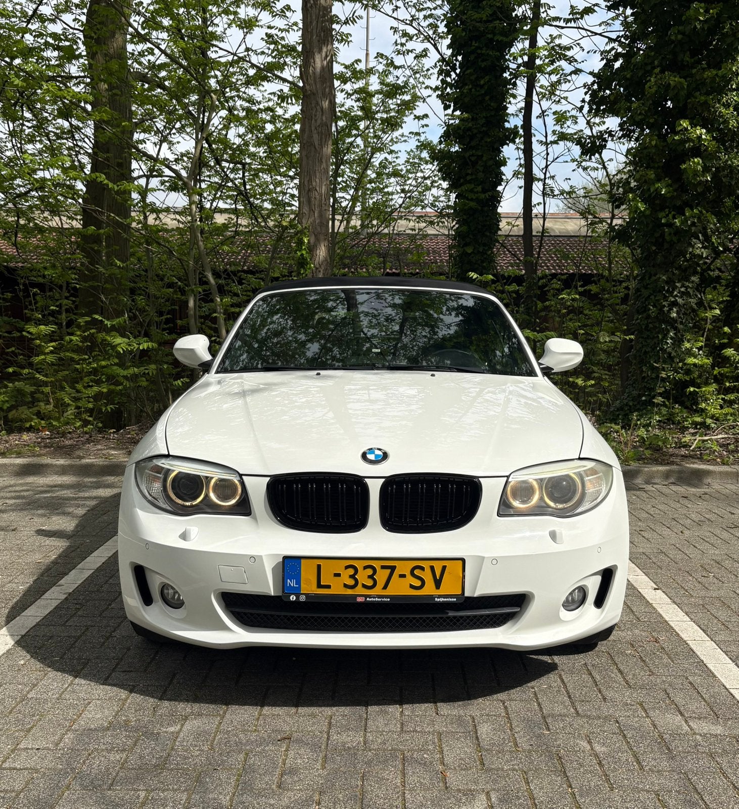 BMW 1-Serie 2.0 118I Cabrio 2012 Wit | Leder | Nieuwe dak, Auto's, BMW, 1-Serie, 1995 cc, Zwart, Cabriolet