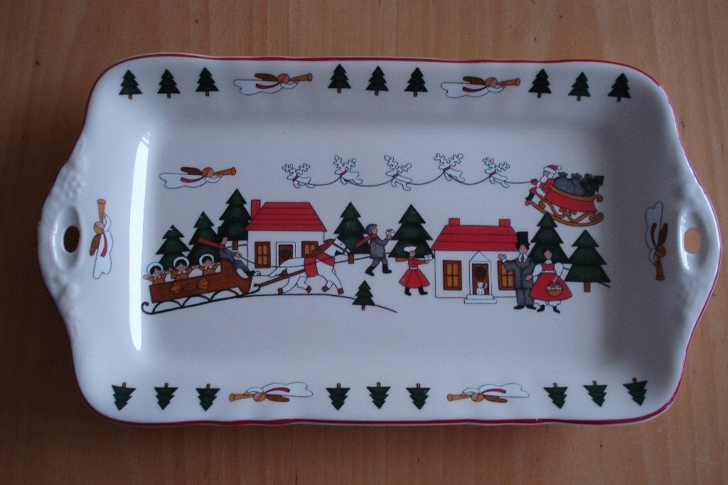 Mason's serveerschaal christmas village 32 x 17 cm, Engeland, Ophalen of Verzenden, Nieuw