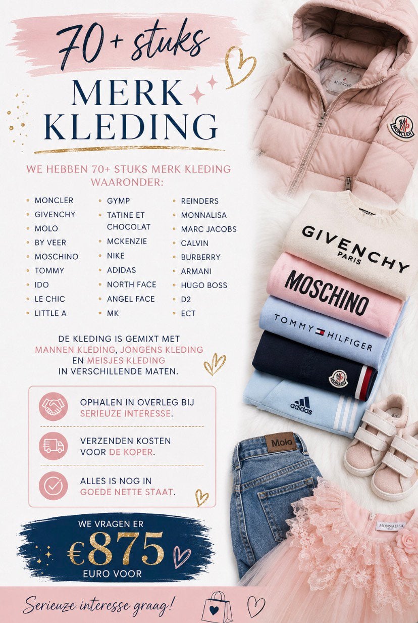 Partij merk kleding 70+ stuks, Ophalen of Verzenden, Zo goed als nieuw