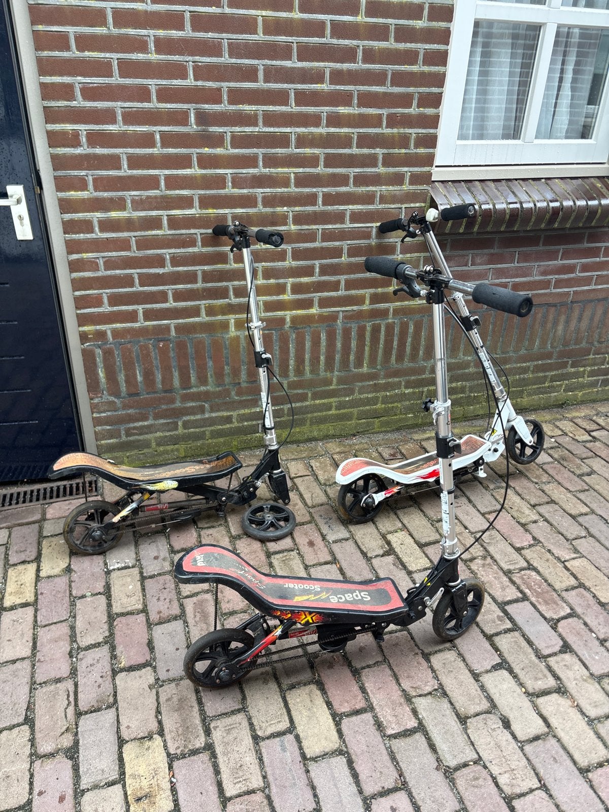 3 Space Scooters: 1 werkend, 2 voor onderdelen/opknappers, Ophalen of Verzenden, Gebruikt, Gewone step