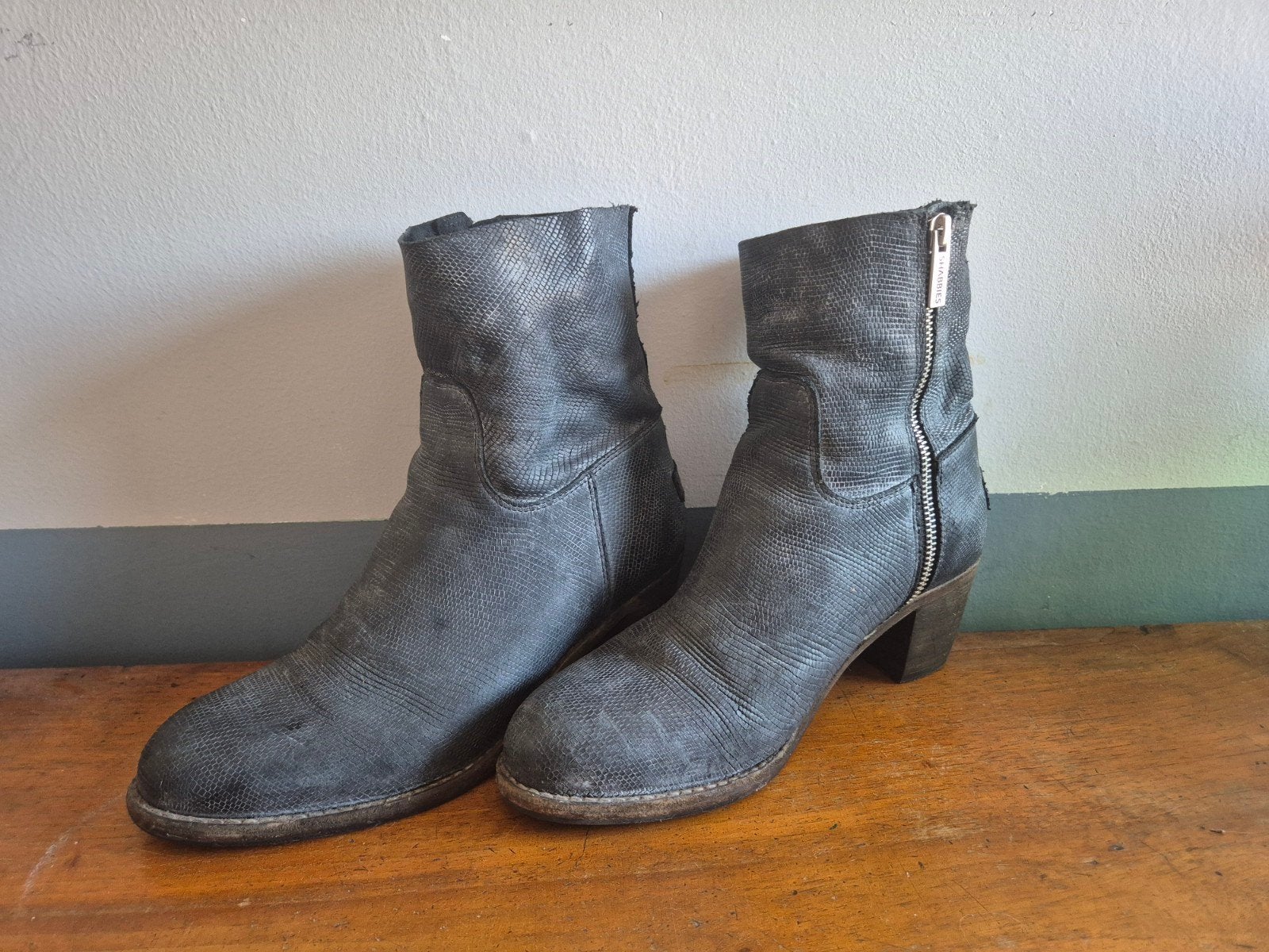 Laarsjes Shabbies, grijsblauw, maat 39, Shabbies Amsterdam, Blauw, Lage of Enkellaarzen, Ophalen of Verzenden