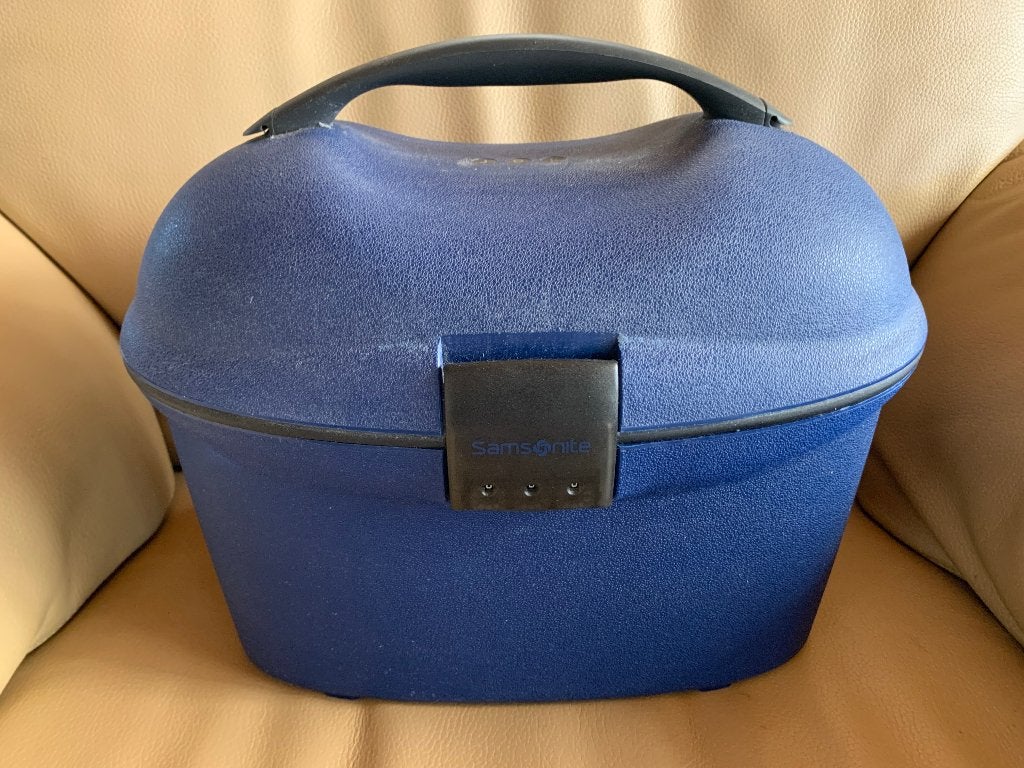 Samsonite beautycase blauw, Sieraden, Tassen en Uiterlijk, Ophalen, Zo goed als nieuw, Blauw, Hardcase