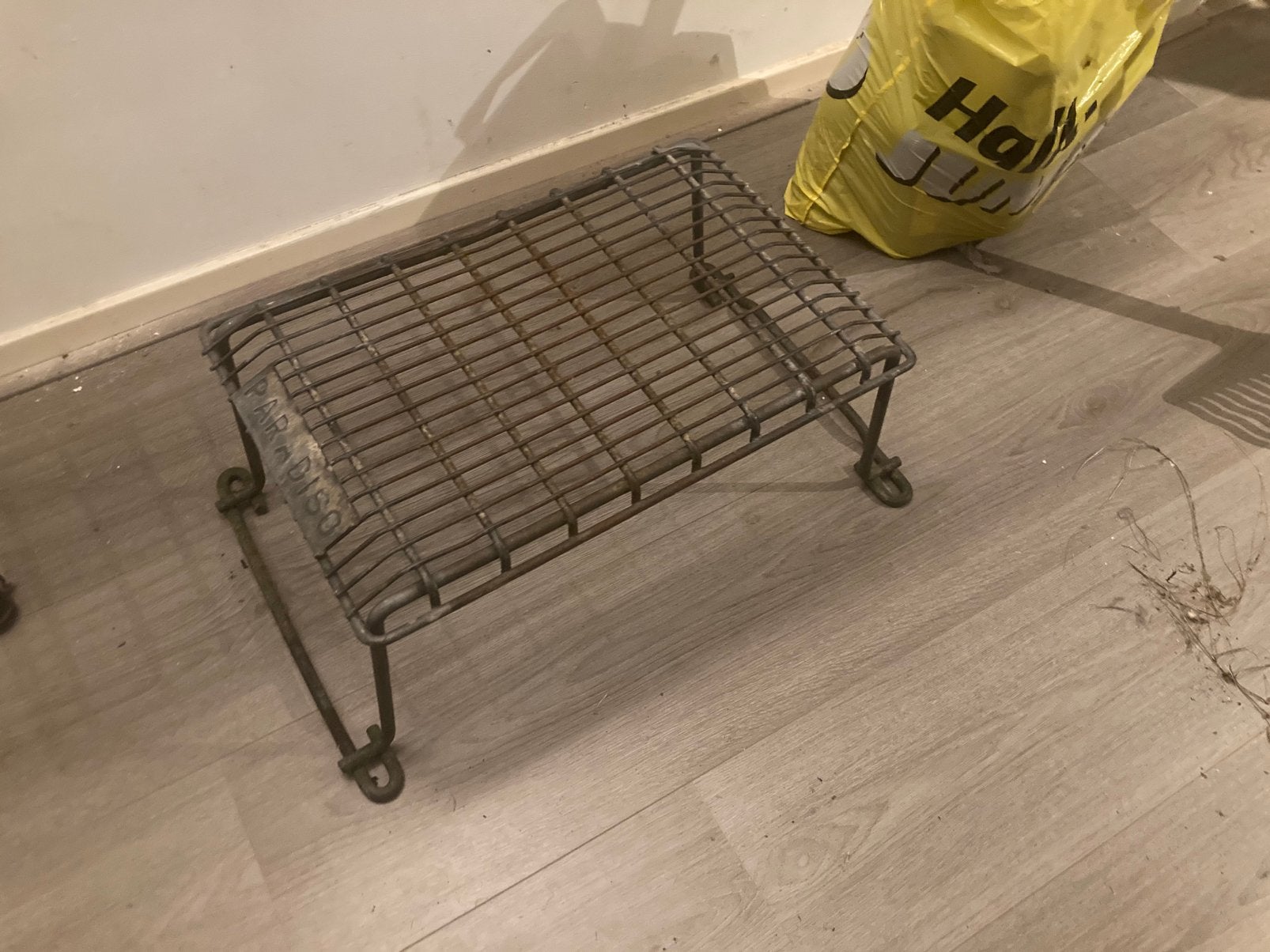 Stevig metalen opstapje bijv voor caravan, Ophalen, Zo goed als nieuw, Campingtafel