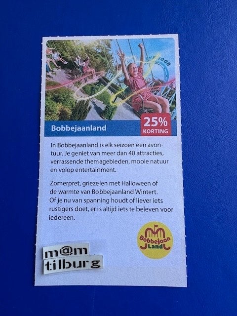 Bobbejaanland 25% korting tot 1-7-2027, Drie personen of meer, Kortingskaart