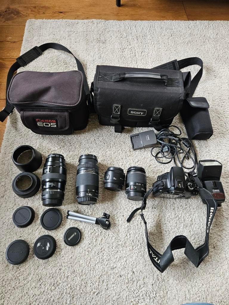 Canon EOS 400D Spiegelreflexcamera met accessoires, Gebruikt, Spiegelreflex, Canon, Ophalen of Verzenden