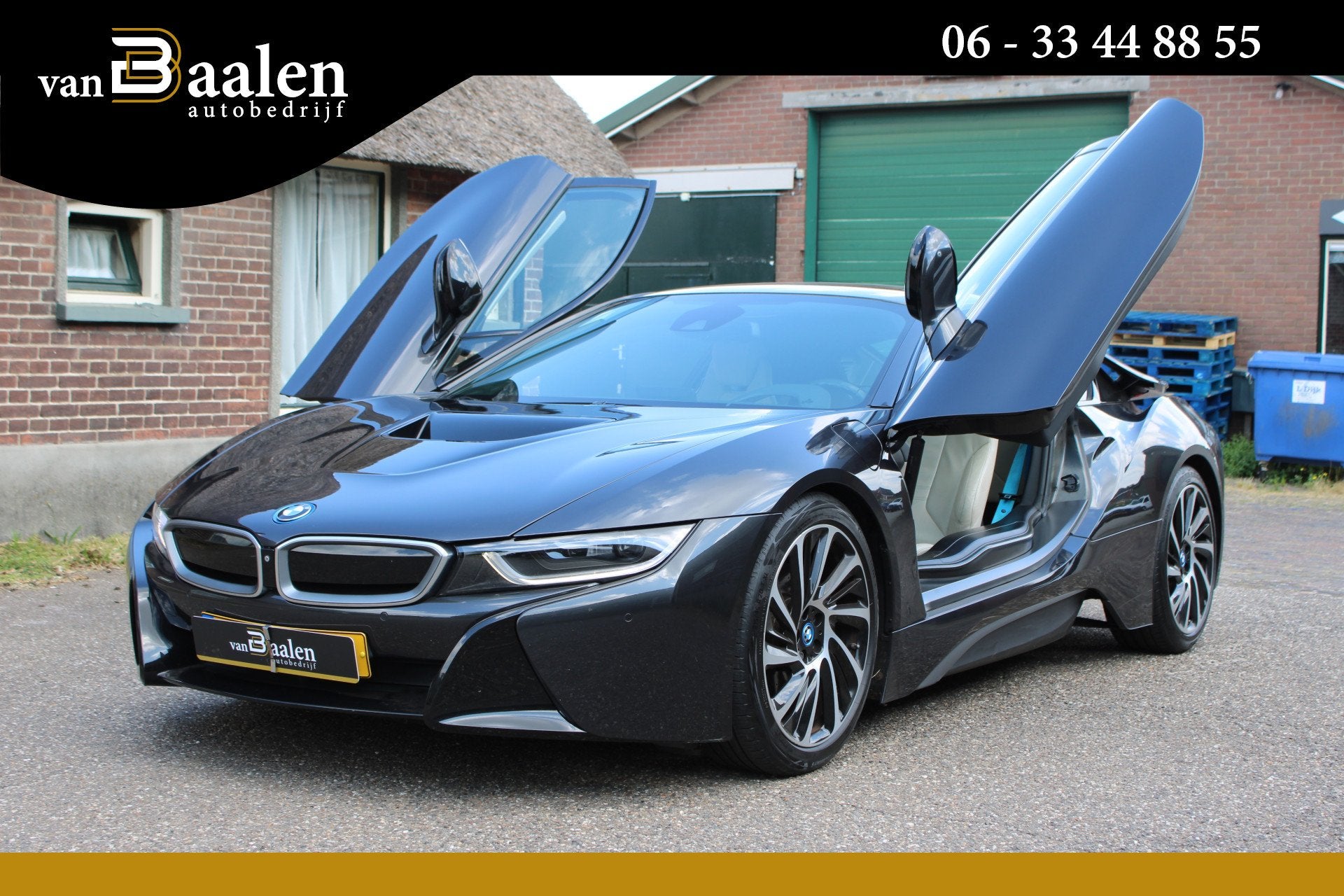 BMW i8 1.5 PHEV SOh 93.6% LEER CAMERA HEAD UP ORG NL 141000K, Auto's, Automaat, Dealer onderhouden, Euro 6, 48 km/l