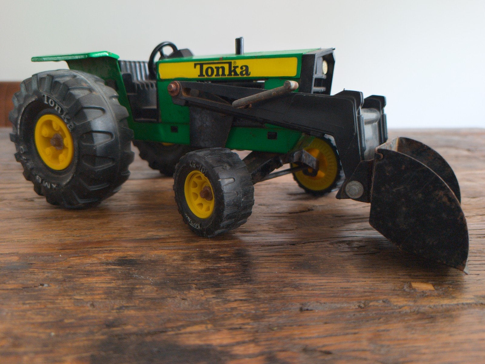 Tonka Tractor met Voorlader - Vintage Speelgoed, Ophalen of Verzenden