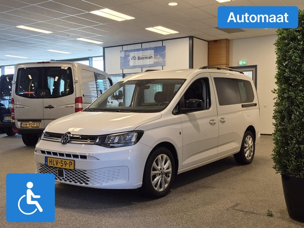 Volkswagen Caddy 1.5 84KW (bj 2022, automaat), Auto's, Volkswagen, Automaat, Stof, Parkeersensor, Wit