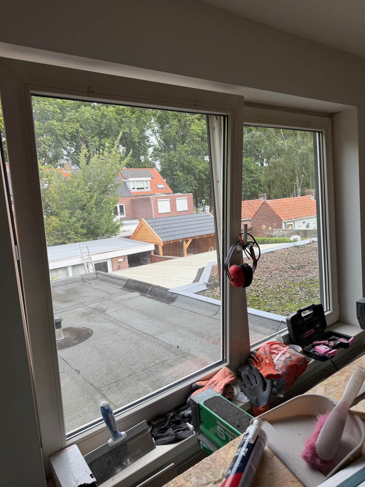 Gebruikt kunststofkoziin met dubbelglas, Ophalen, Gevelraam of Ruit, Gebruikt, 120 tot 160 cm