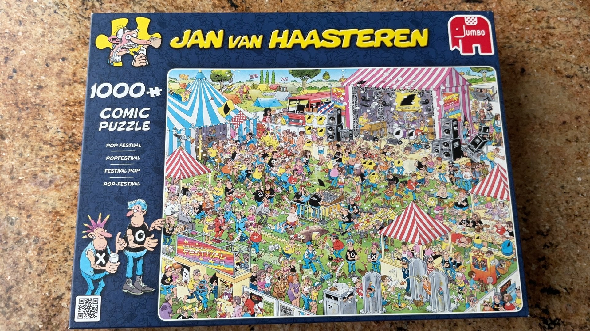Jan van Haasteren, 1000 stukjes, pop festival, Hobby en Vrije tijd, Denksport en Puzzels, Ophalen, 500 t/m 1500 stukjes, Zo goed als nieuw