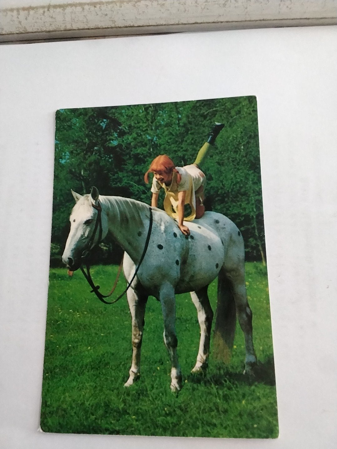 Pippi Langkous op paard - Vintage Ansichtkaart, Ophalen of Verzenden, 1960 tot 1980, Ongelopen, Kinderen