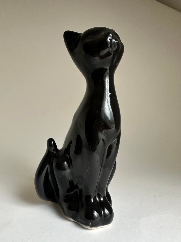 Beeldje zwarte kat, Verzamelen, Beelden en Beeldjes, Ophalen of Verzenden, Zo goed als nieuw, Dier