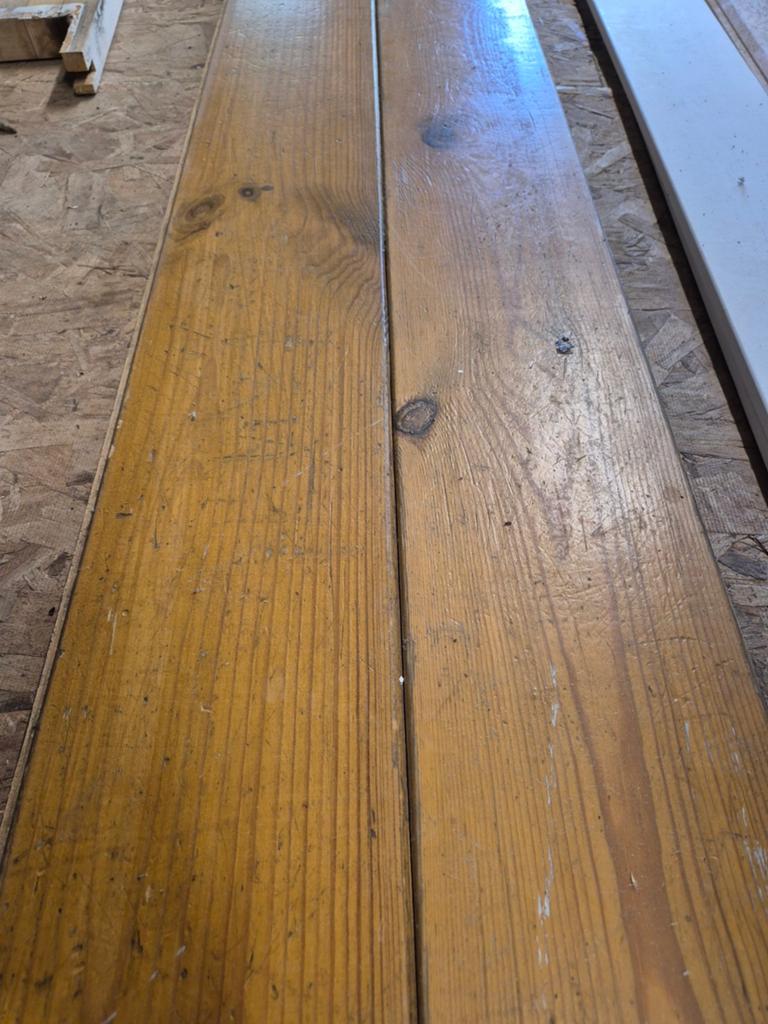 Grenen houten vloerdelen - 15m², 160mm breed, 20mm dik, Doe-het-zelf en Verbouw, Vloerdelen en Plavuizen, Ophalen, Gebruikt, Vloerdelen of -planken