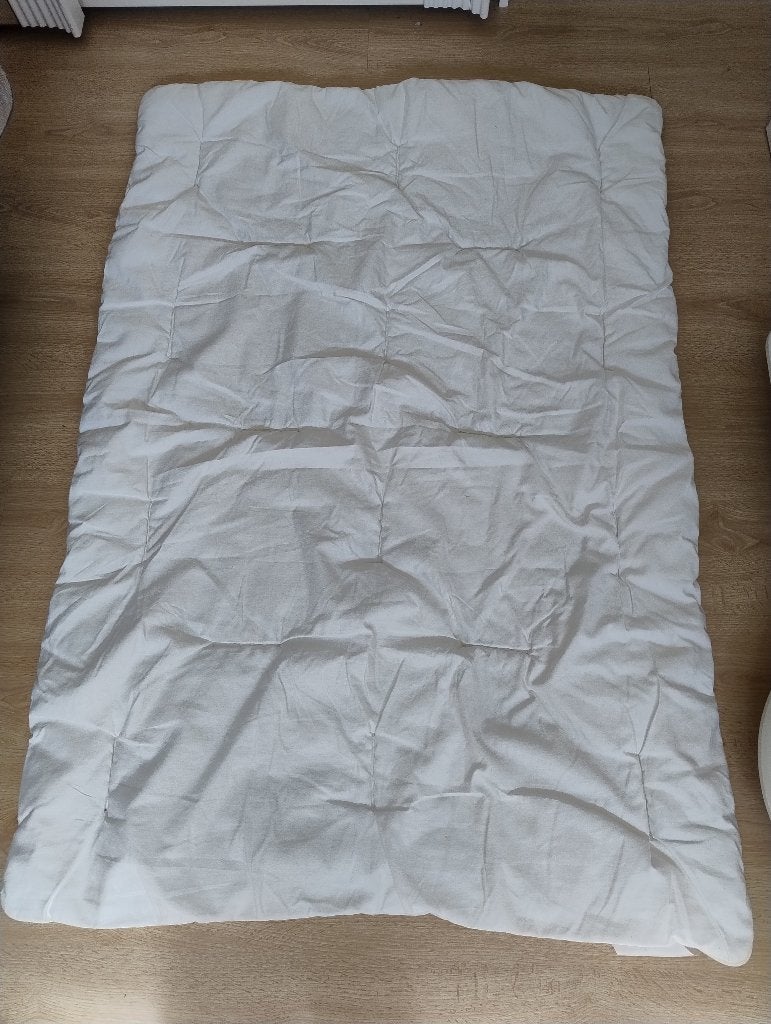 Peuter/kleuter dekbed 130*90 cm, Gebruikt, Overige maten, Wit, Ophalen of Verzenden