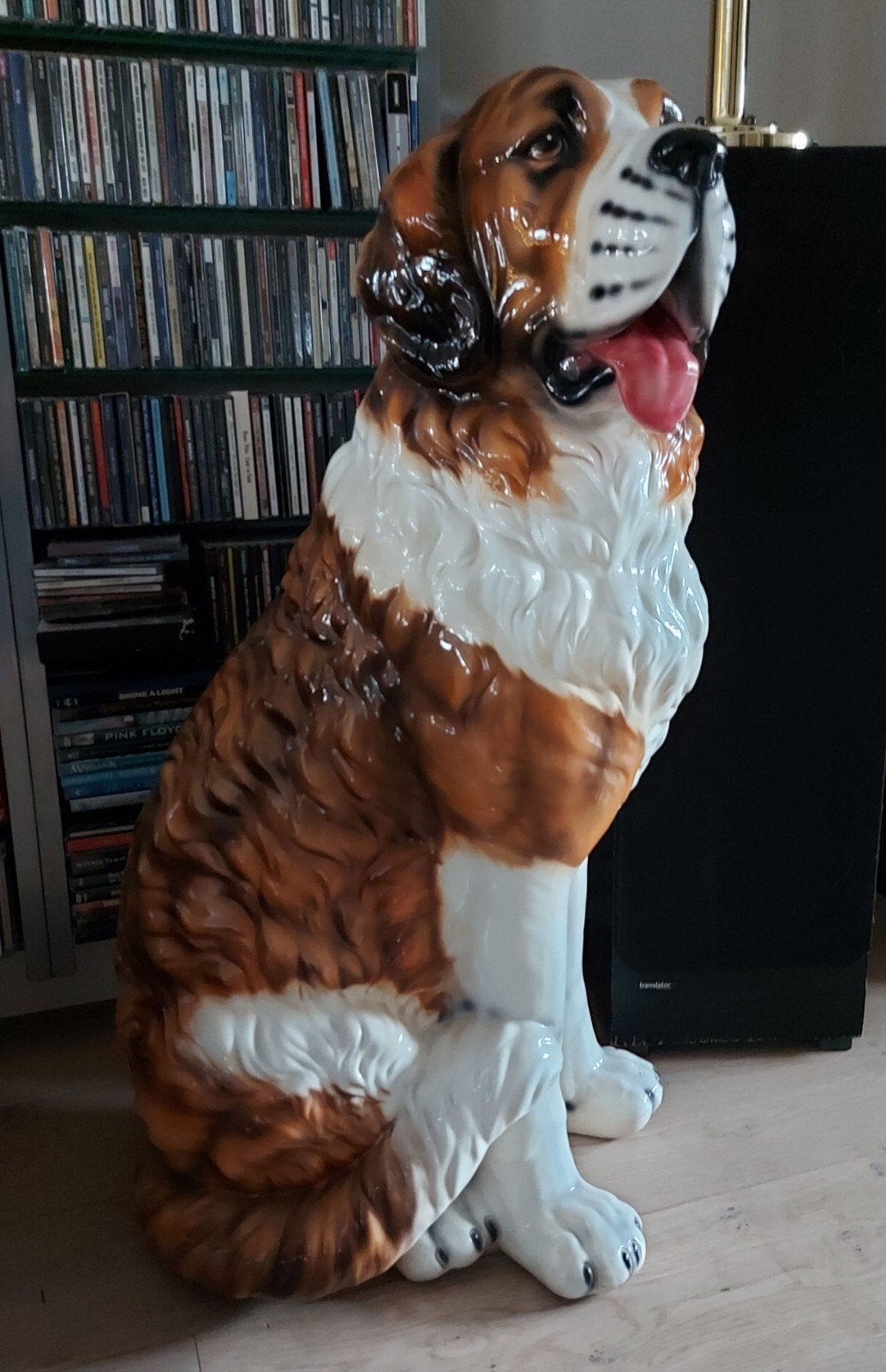 Vintage Mid-Century Italiaanse Sint Bernard Hond Beeld 1m, Ophalen