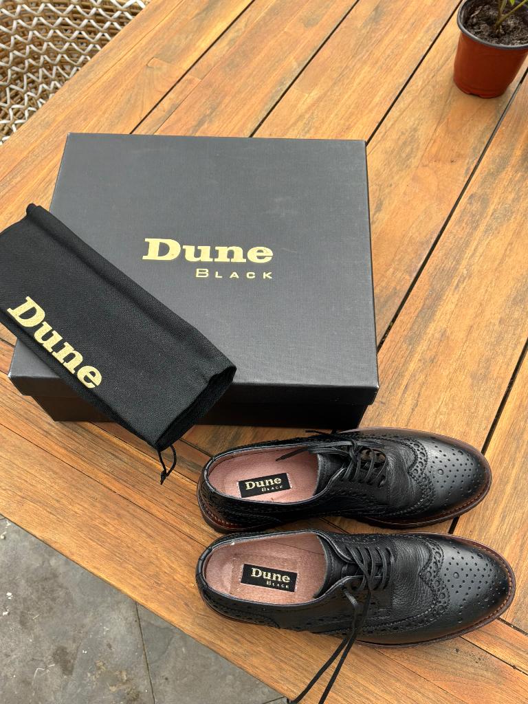 Dune Oxford veterschoenen black maat 38, Schoenen met lage hakken, Zwart, Nieuw, Ophalen of Verzenden