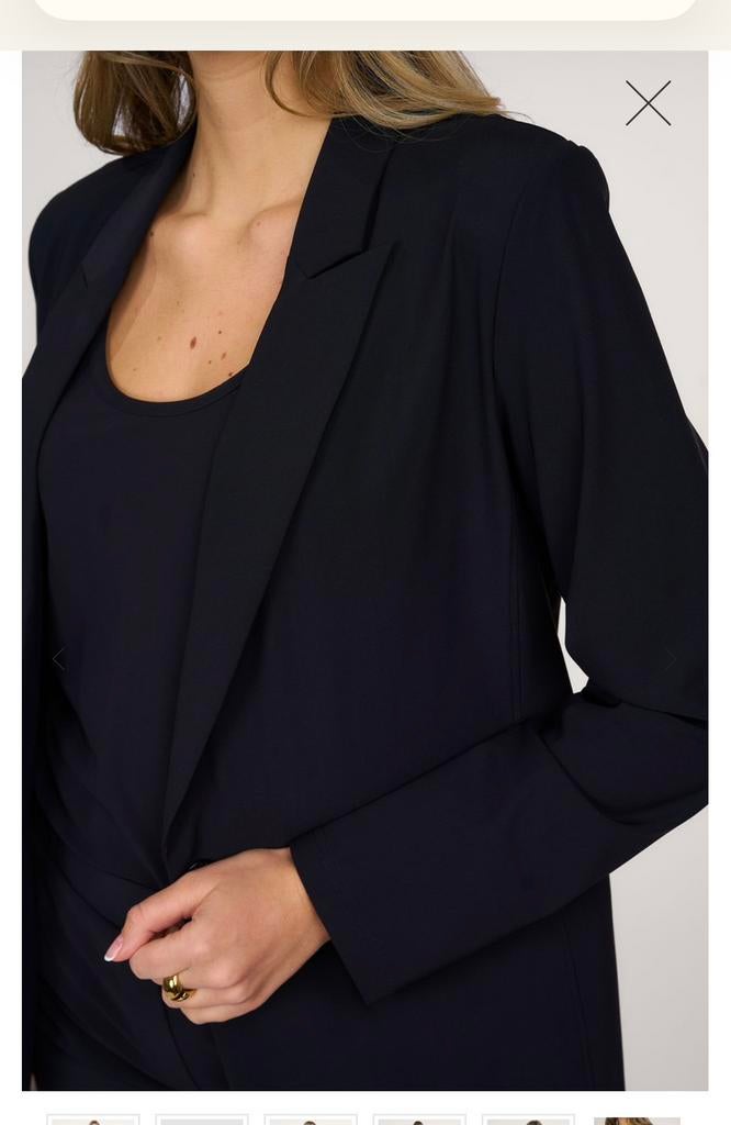 Studio Anneloes Fran blazer zwart heavy travelstof mt L, Zwart, Maat 42/44 (L), Ophalen of Verzenden, Zo goed als nieuw