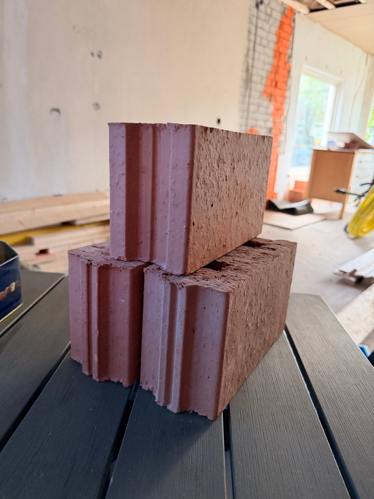 10 Keramische Snelbouw Blokken 307x100x230mm, Doe-het-zelf en Verbouw, Ophalen, Nieuw, Bakstenen