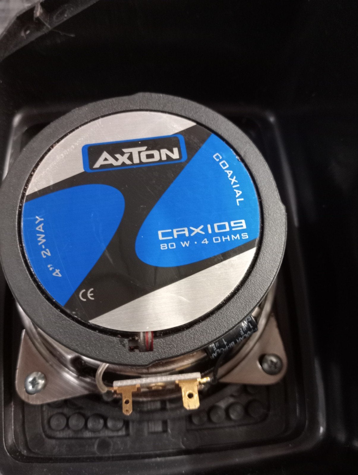 Set opbouwspeakers met krachtige 80W RVS 2-weg Axton speaker, Auto diversen, Axton, Ophalen of Verzenden, Zo goed als nieuw, Nb