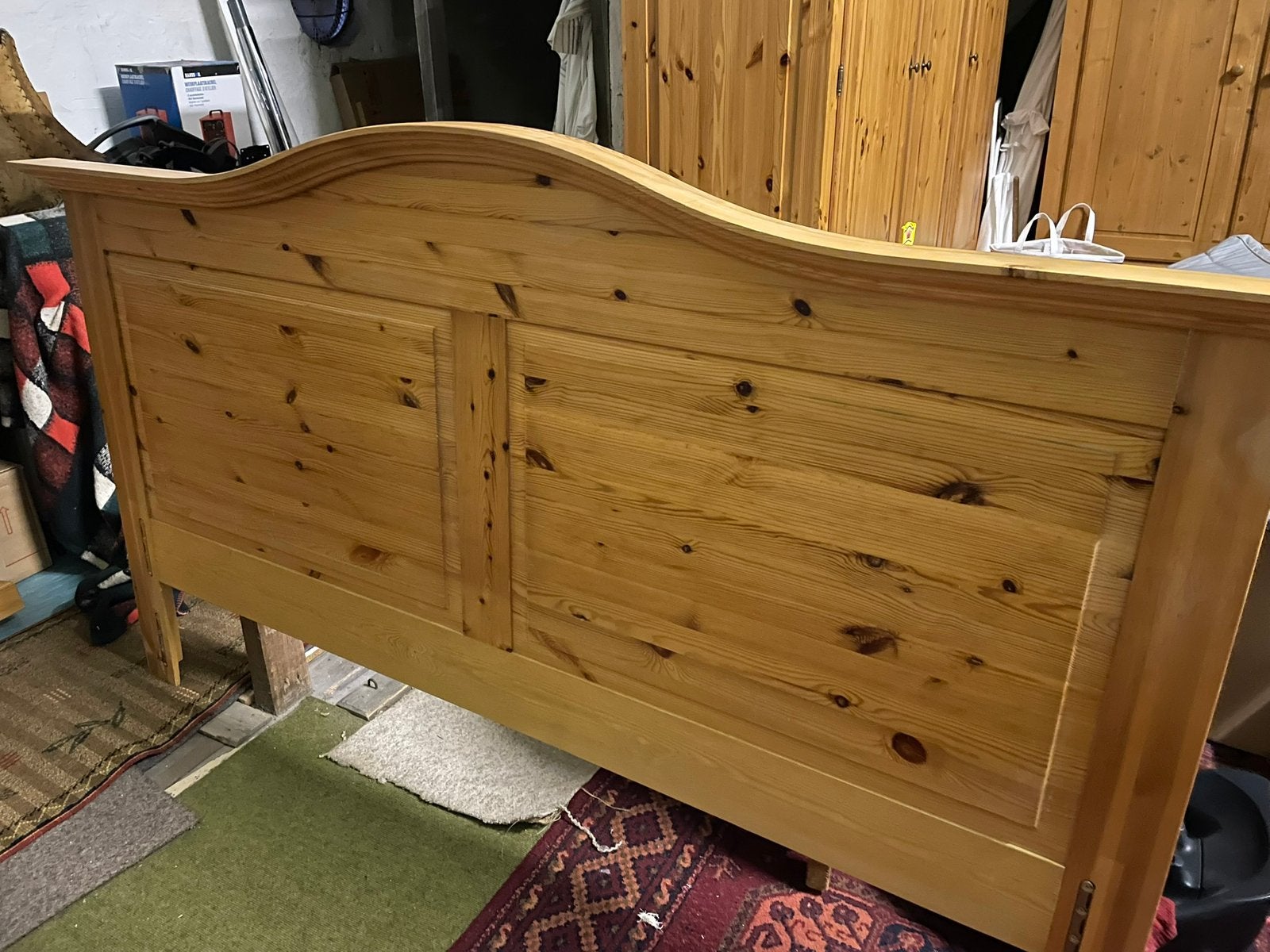 2 persoons grenen bed ombouw, Ophalen, Gebruikt, Tweepersoons, Hout