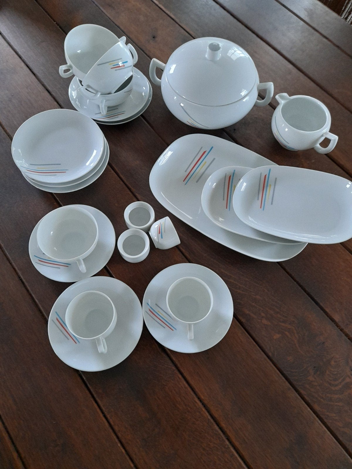 Vintage Arzberg City Creative servies met kleurrijke strepen, Huis en Inrichting, Keuken | Servies, Arzberg, Ophalen of Verzenden