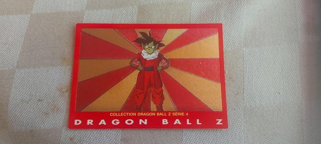 dragonball z kaart red line shiny Goku fusion Dende, Ophalen of Verzenden, Nieuw, Losse kaart