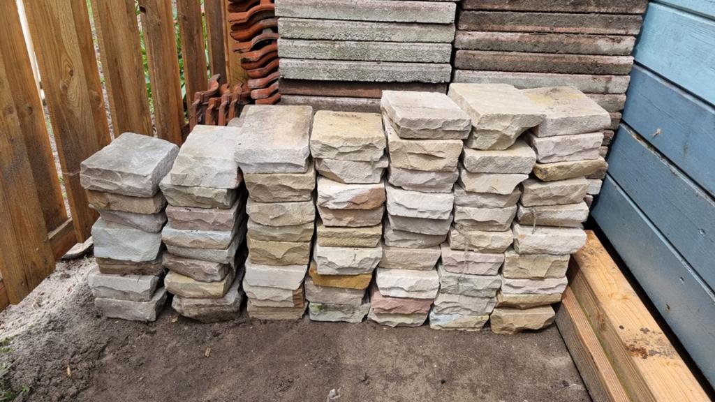 Kandla Multicolor stenen 20x14x5/7 - 65 stuks restpartij, Tuin en Terras, Tegels en Klinkers, Ophalen, Overige typen, Nieuw, Natuursteen