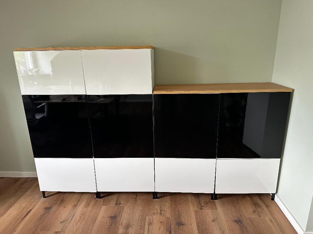 Modulaire wandkast opbergsysteem 240 x 153,5 cm, Ophalen, 150 tot 200 cm, 25 tot 50 cm, 200 tot 250 cm