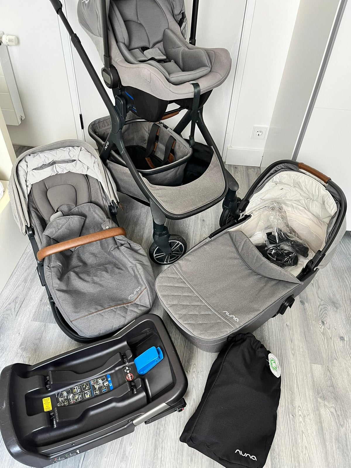 Nuna Demi Grow Oxford Complete Set, Zo goed als nieuw, Combiwagen, Met autostoeltje, Ophalen