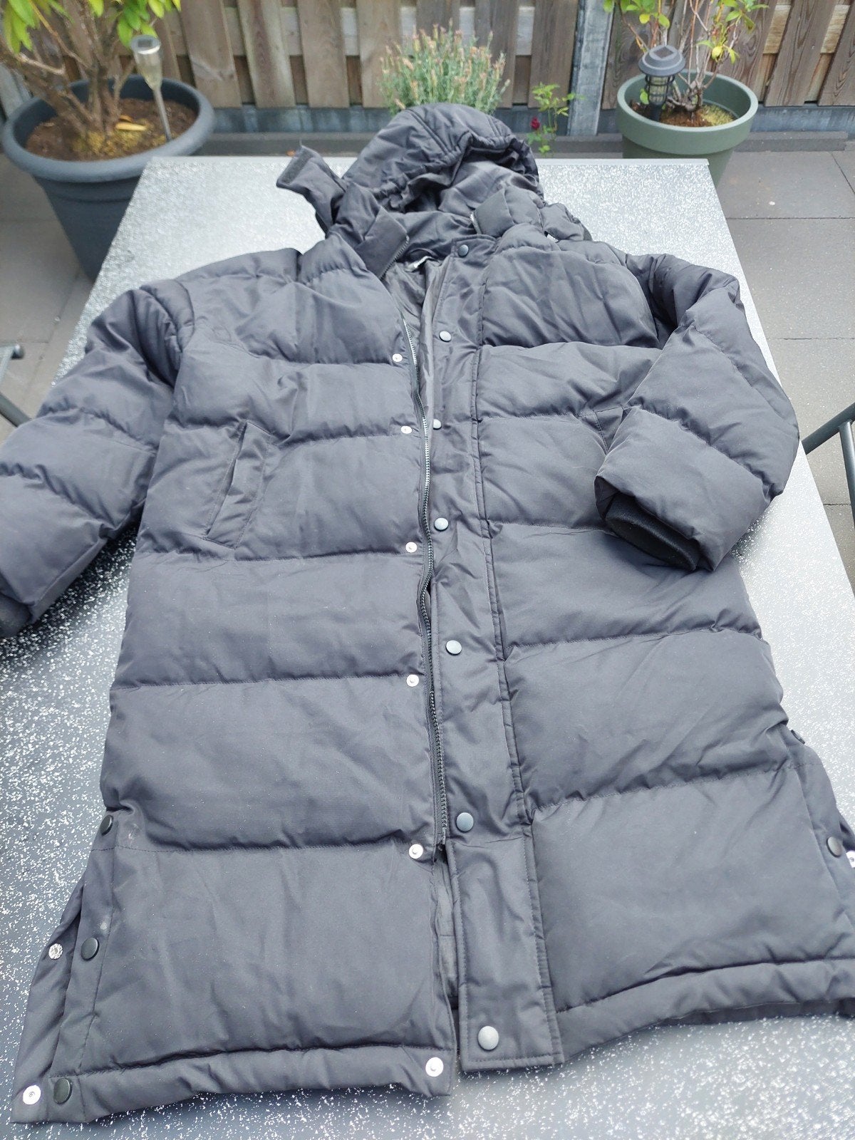 Lange winterjas Missguided maat 42, Kleding | Dames, Zwart, Maat 42/44 (L), Missguided, Ophalen of Verzenden