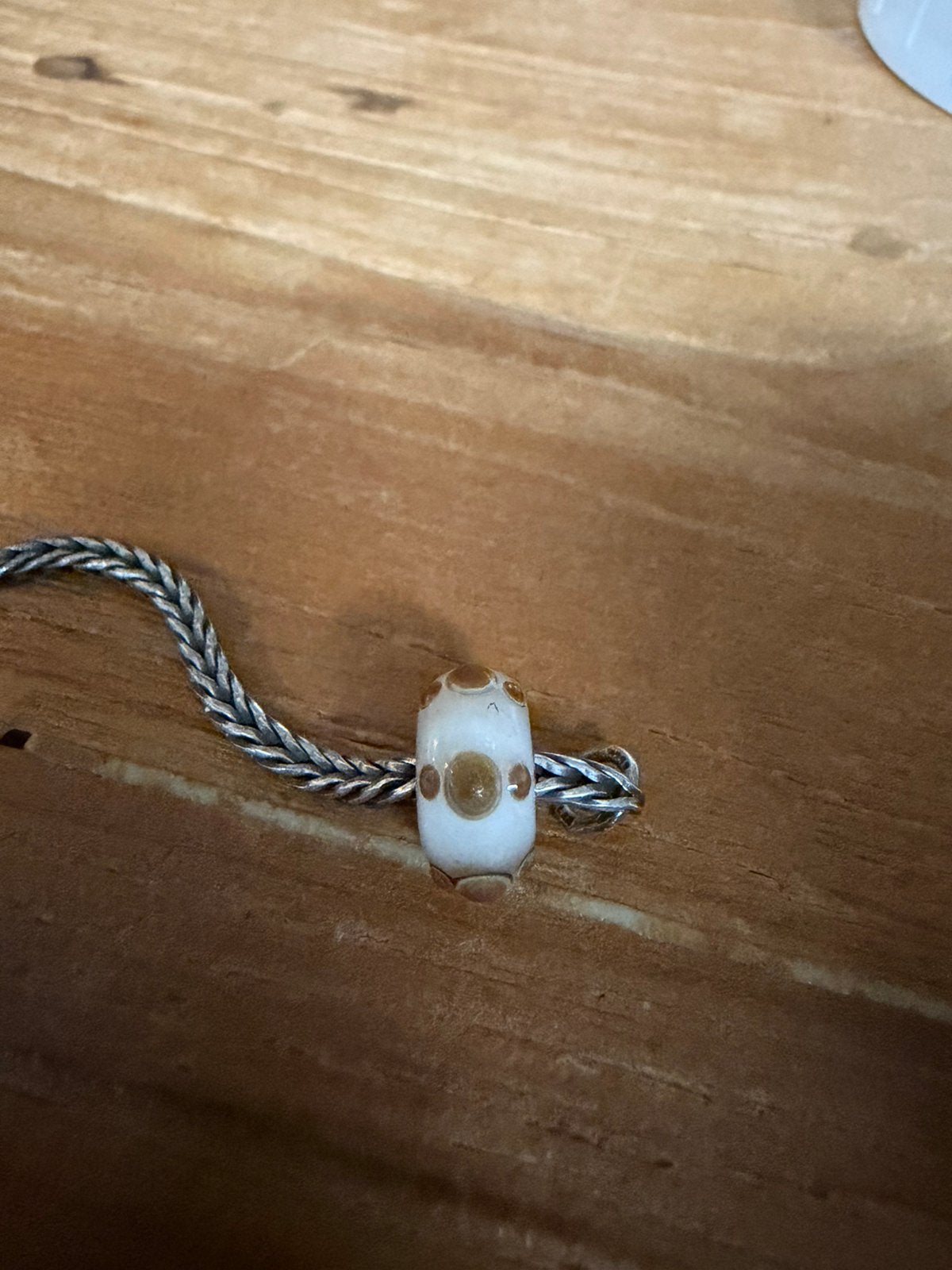 Bruine kraal ~ trollbeads, Sieraden, Tassen en Uiterlijk, Ophalen of Verzenden, Zo goed als nieuw, Glas of Kristal, Trollbeads